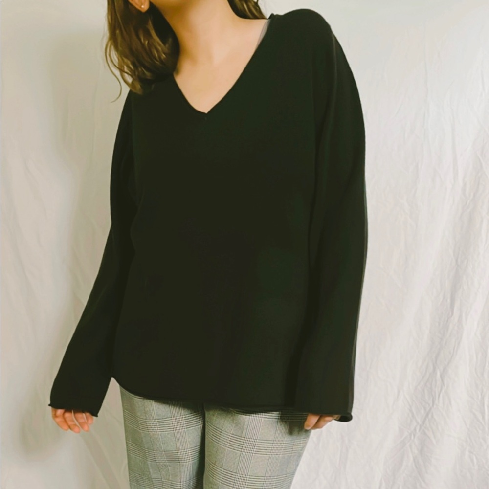 Soft Black V-neck